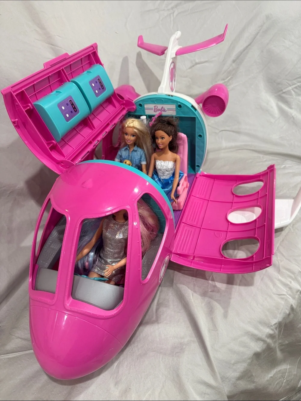Barbie Pink & Teal Jetliner Playset & Accessories